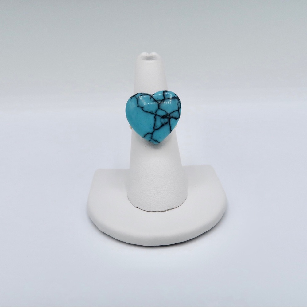 TURQUOISE HEART RING - Picture 2 of 3